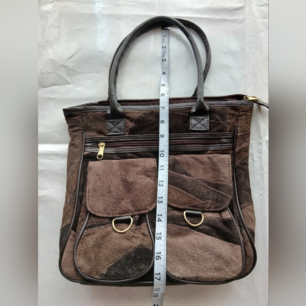 Brown Patchwork Purse - image 4